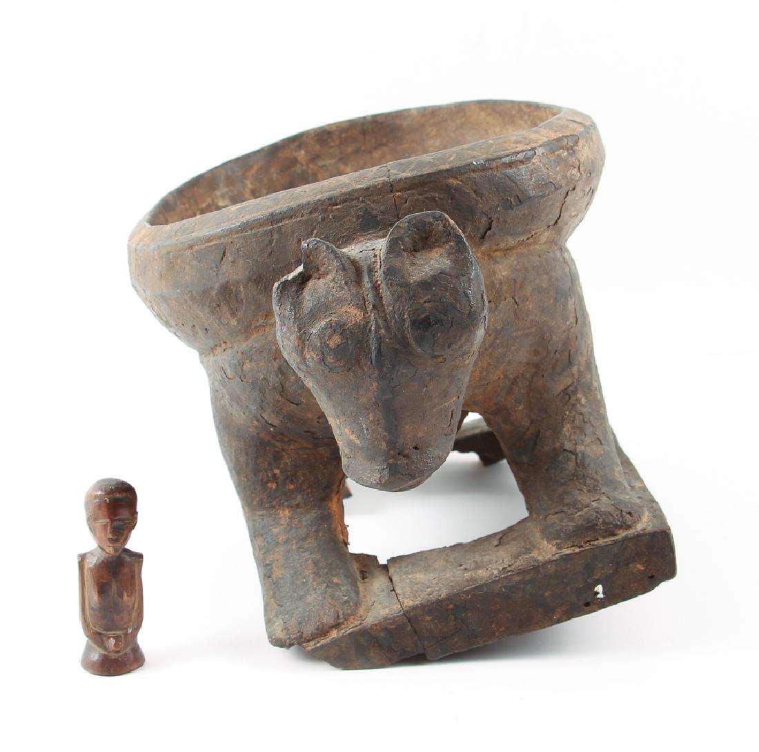 2 African Artifacts, 4 Leg Ritual Bowl and Doll (1 of 10)