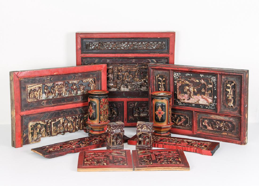 Large Group Chinese Carved Pieces (1 of 10)