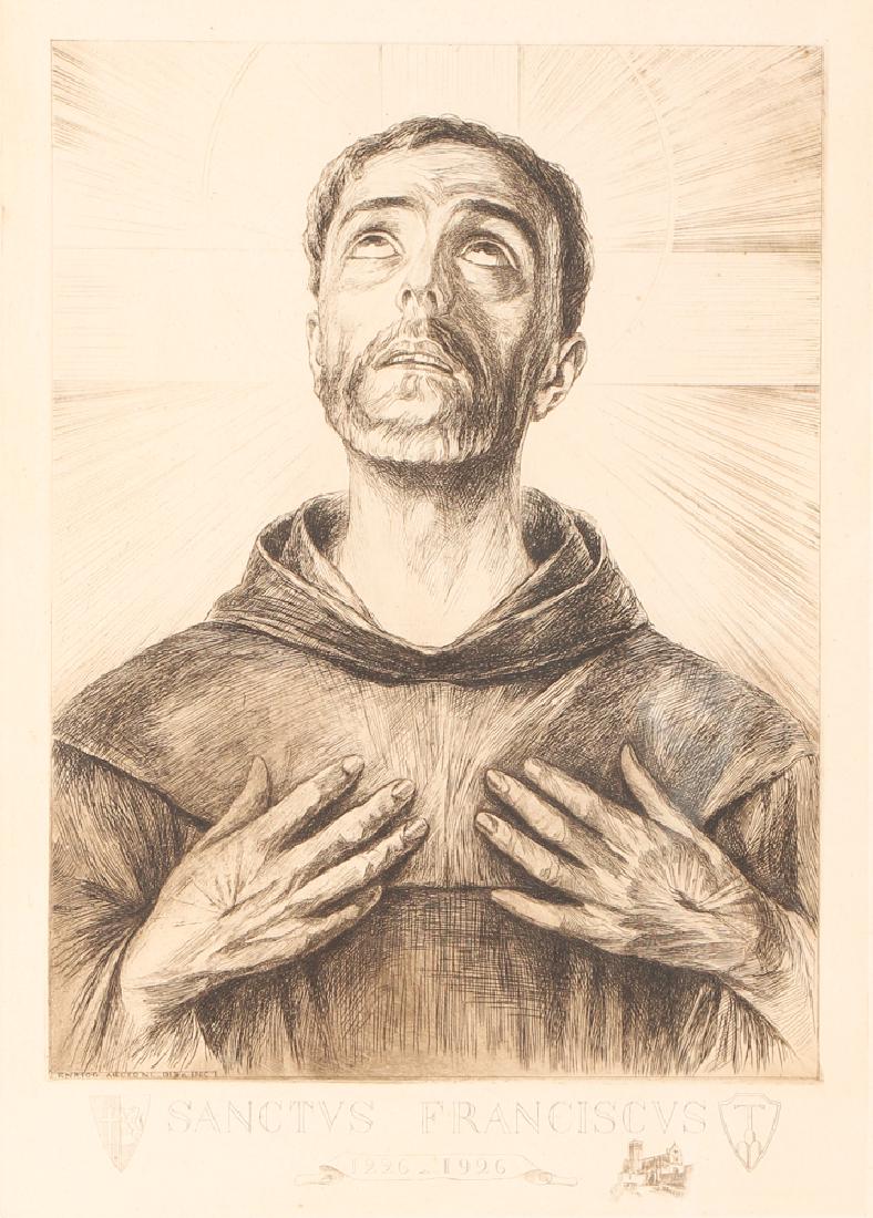 Enrico Arcioni Saint Francis Etching (1 of 4)