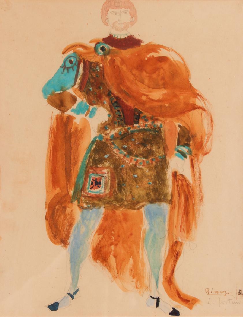 Three Theatre Costume Design Watercolors by Yortini (1 of 9)