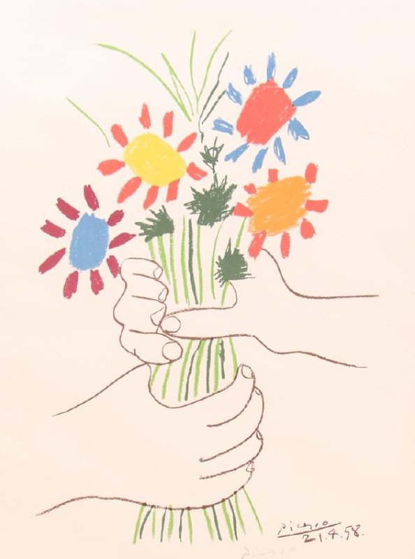 5 Prints by famous Moderns, Chagall, Miro, Picasso, (1 of 13)