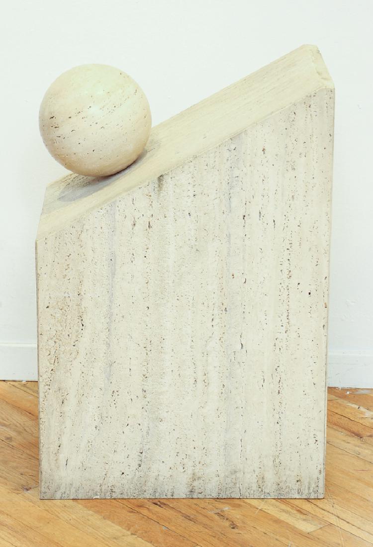 Modern Italian Travertine Marble Minimalist Sculpture (1 of 5)