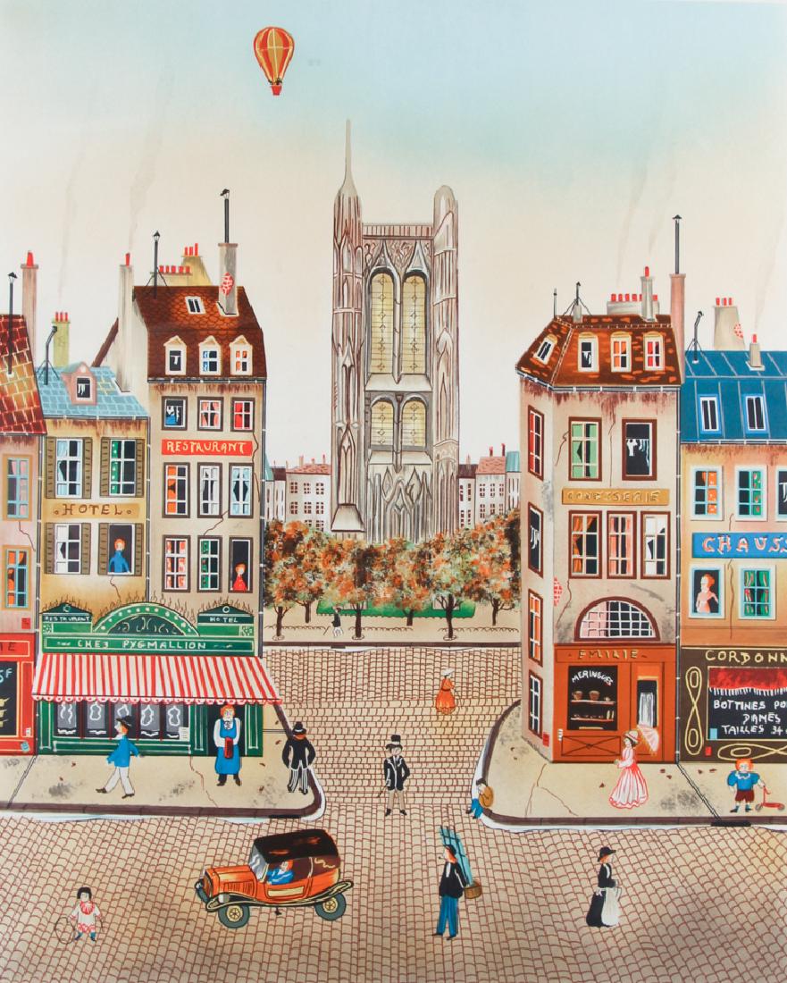 4 European Modern Cityscape Decorative Art Prints (1 of 9)