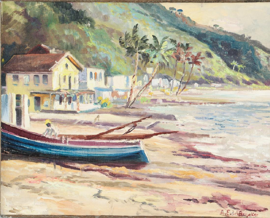 Acrylic Seascape Painting of West Indies Shore (1 of 5)