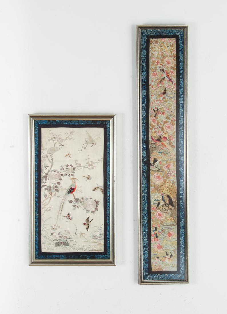Two Antique Framed Chinese Embroidery Panels (1 of 8)
