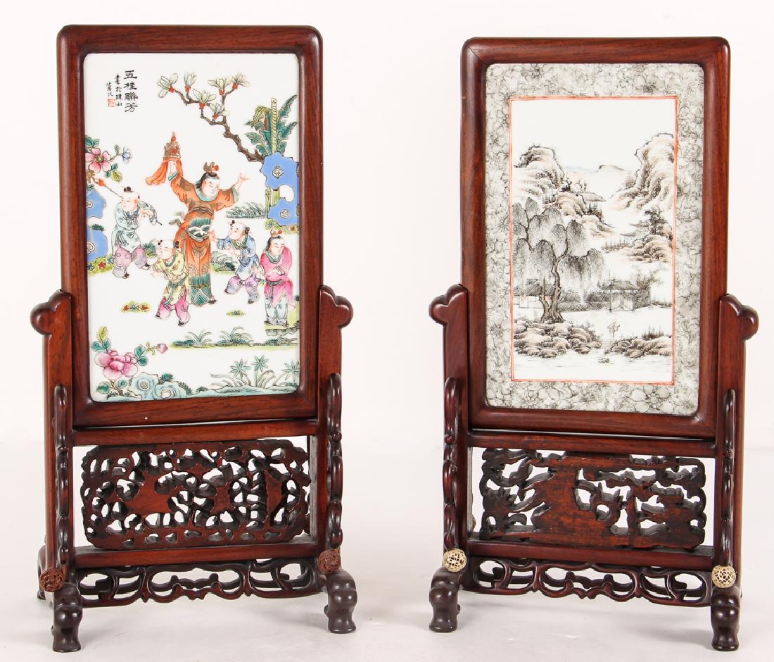 Two Republic Period Chinese Painted Plaques (1 of 9)