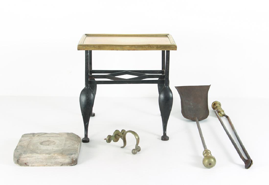 Four Pieces Fireplace Tools, Etc. (1 of 9)