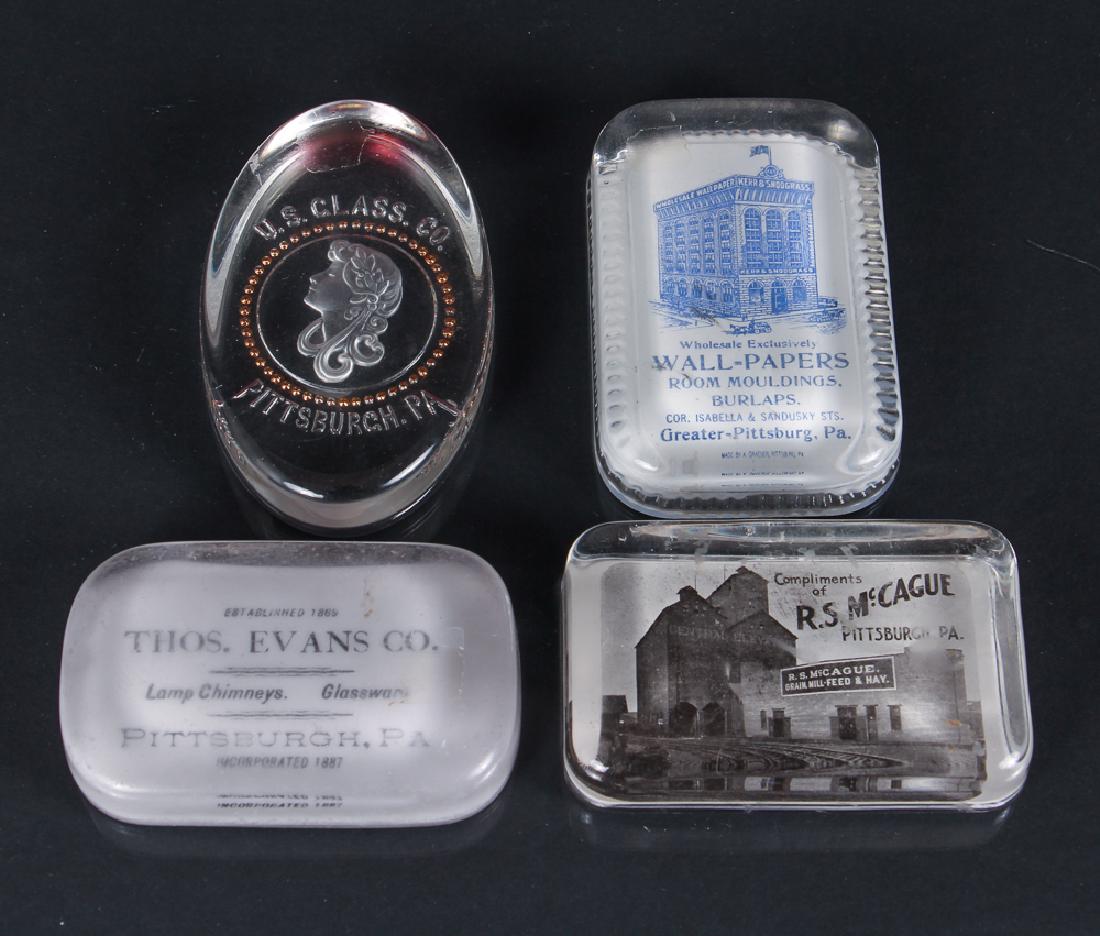 Four Glass Pittsburgh Related Paperweights (1 of 2)