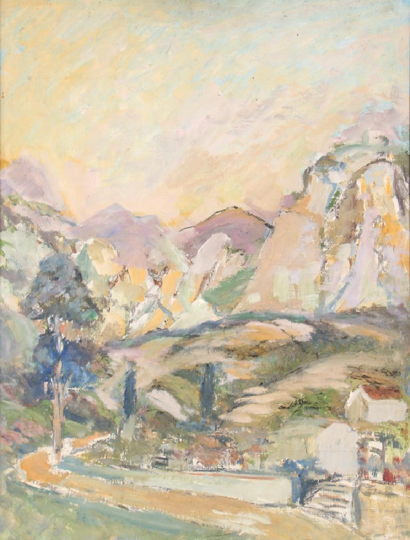 Modernist Mountain Landscape oil on board (1 of 4)