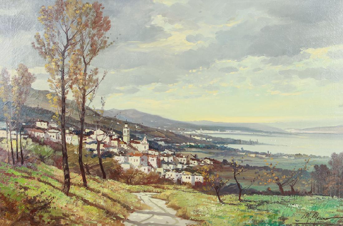 Large Oil on Canvas signed Moreno (1 of 6)