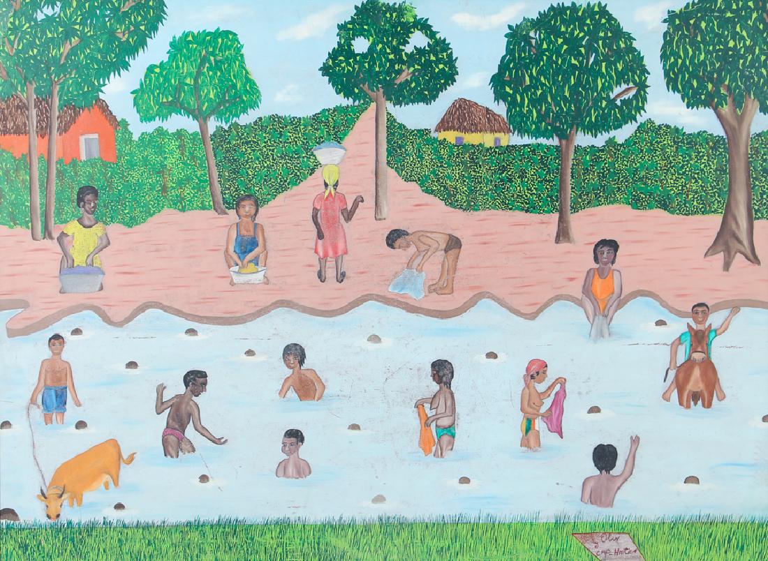 Sully Obin Untitled Haitian Bathing Scene (1 of 7)
