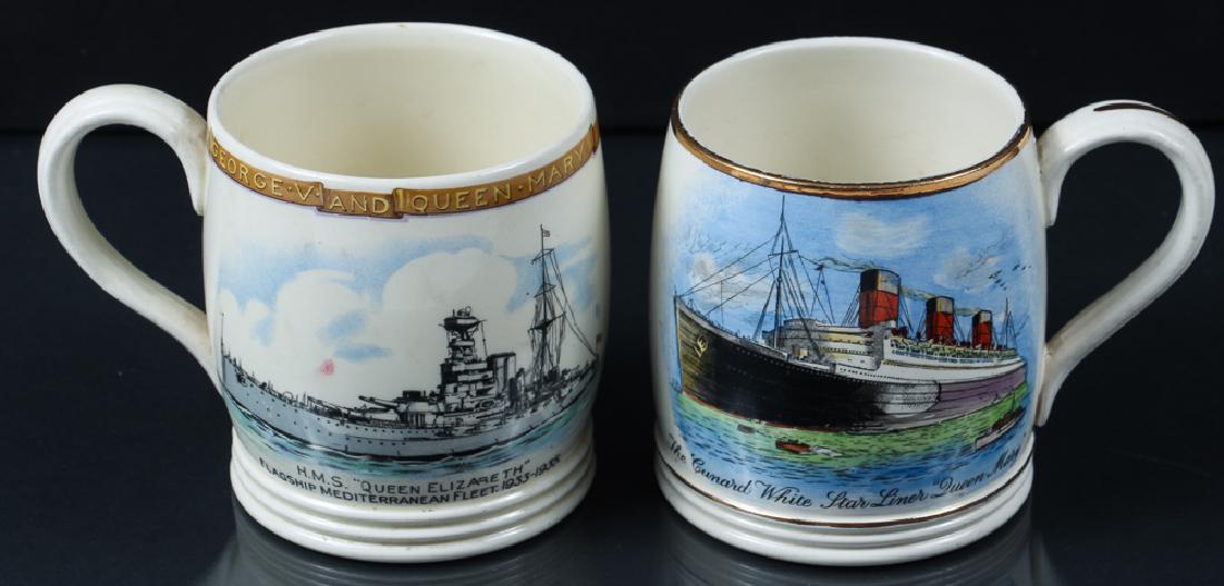 Queen Mary and Queen Elizabeth Ocean Liner Mugs (1 of 2)