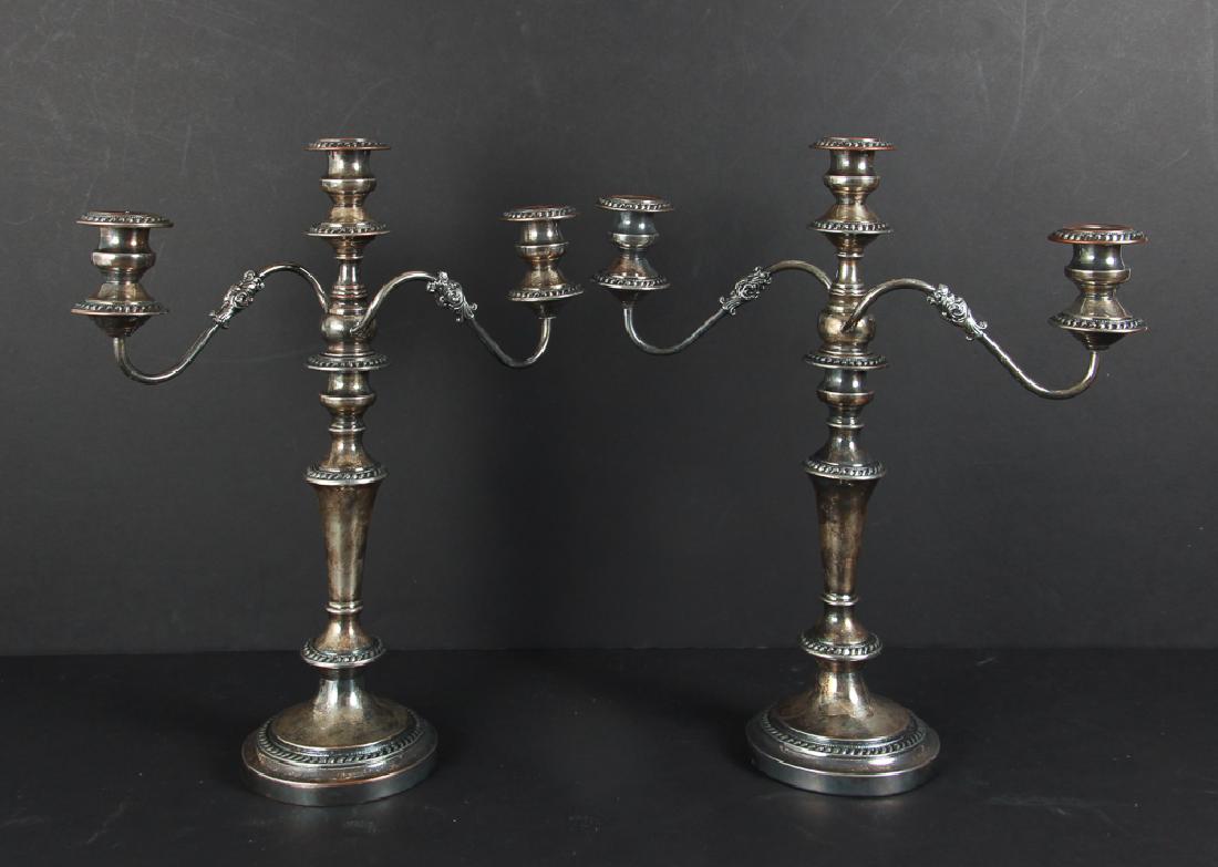 Pair Sheffield Plate Candelabra (1 of 5)