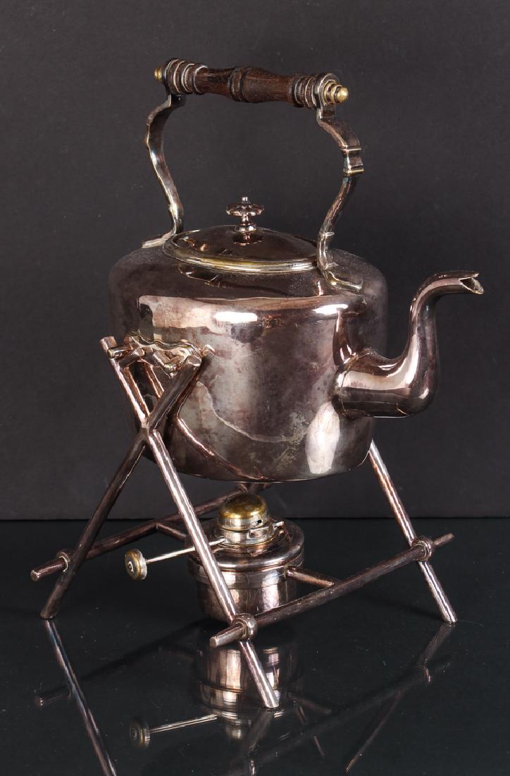 Antique Silverplate Tea Kettle on Stand (1 of 4)