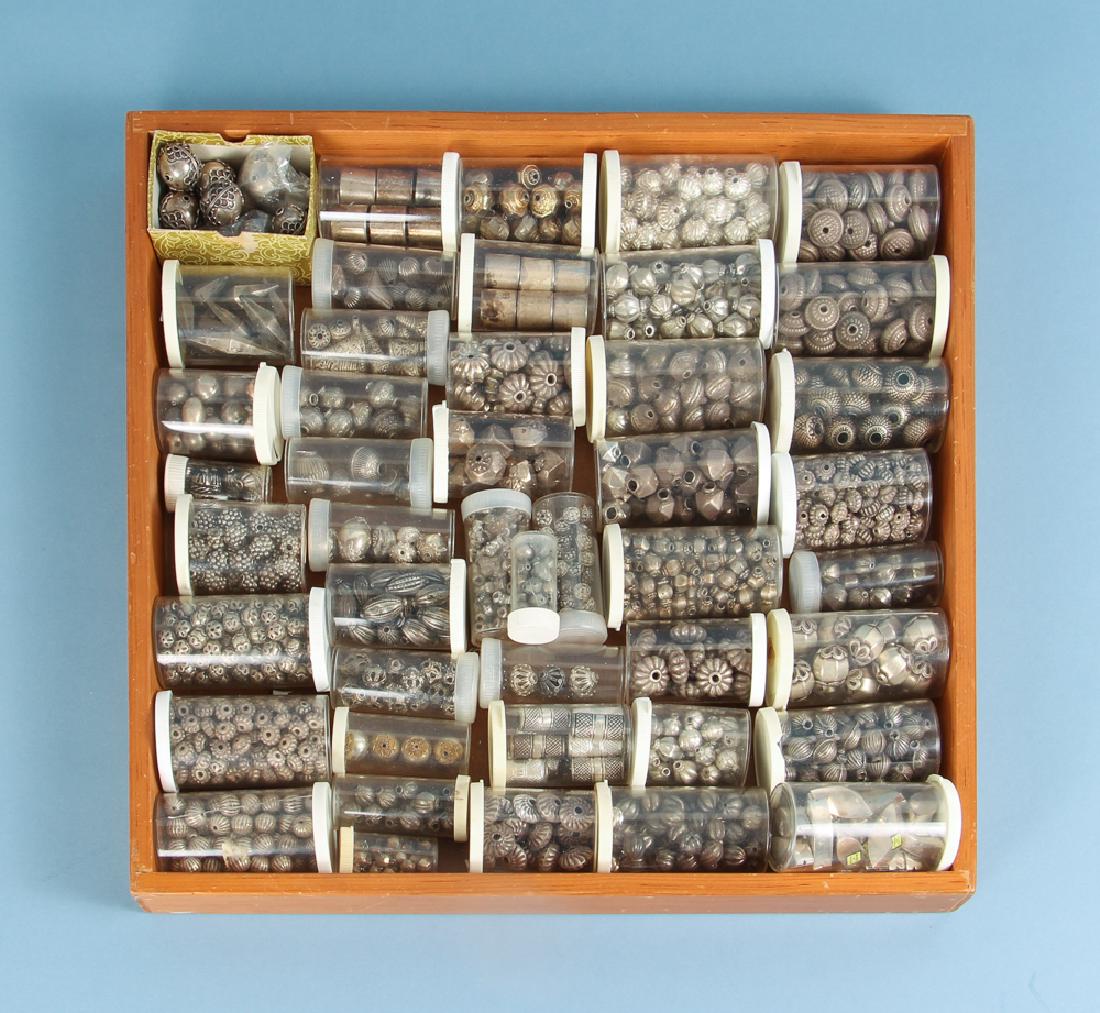 Large Group Silverplated Brass Indian Beads (1 of 9)