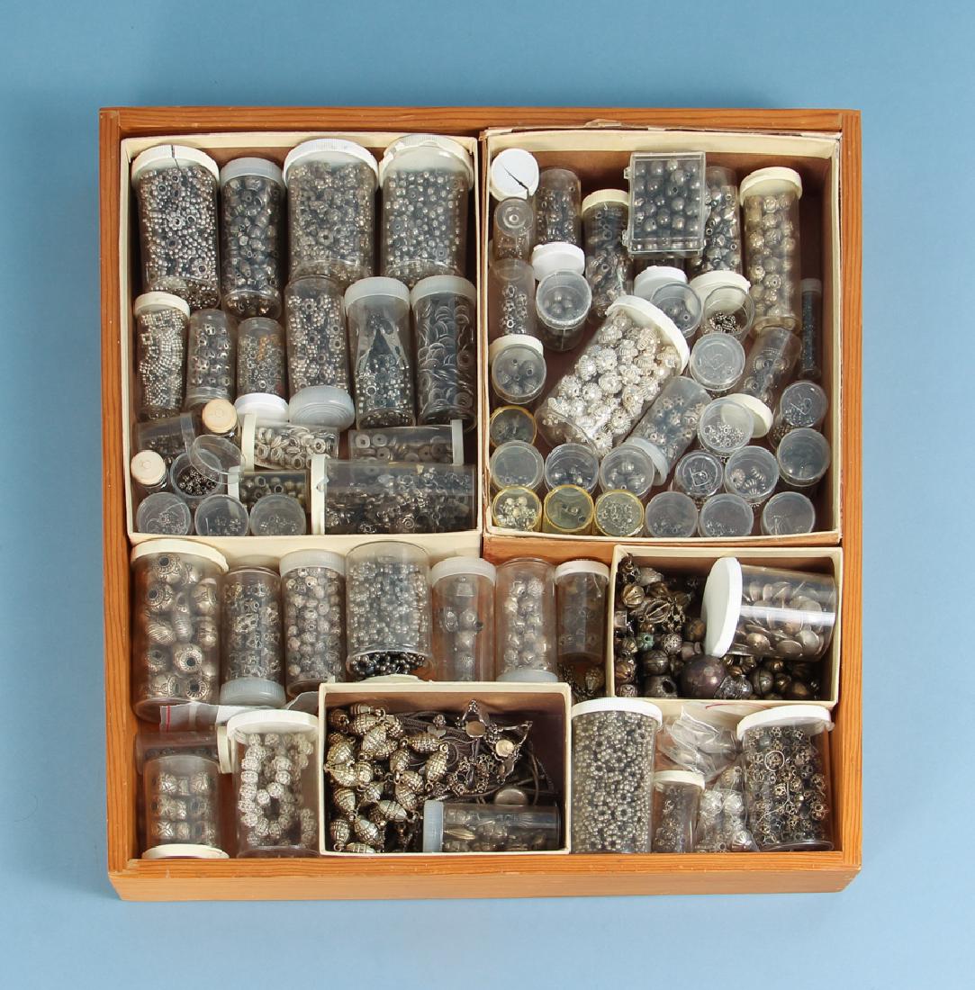 Large Group Silverplated Brass Indian Beads (1 of 9)