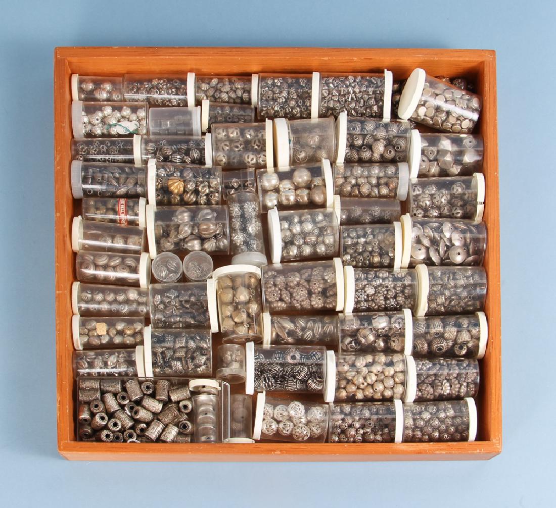 Large Group Silverplated Brass Indian Beads (1 of 9)