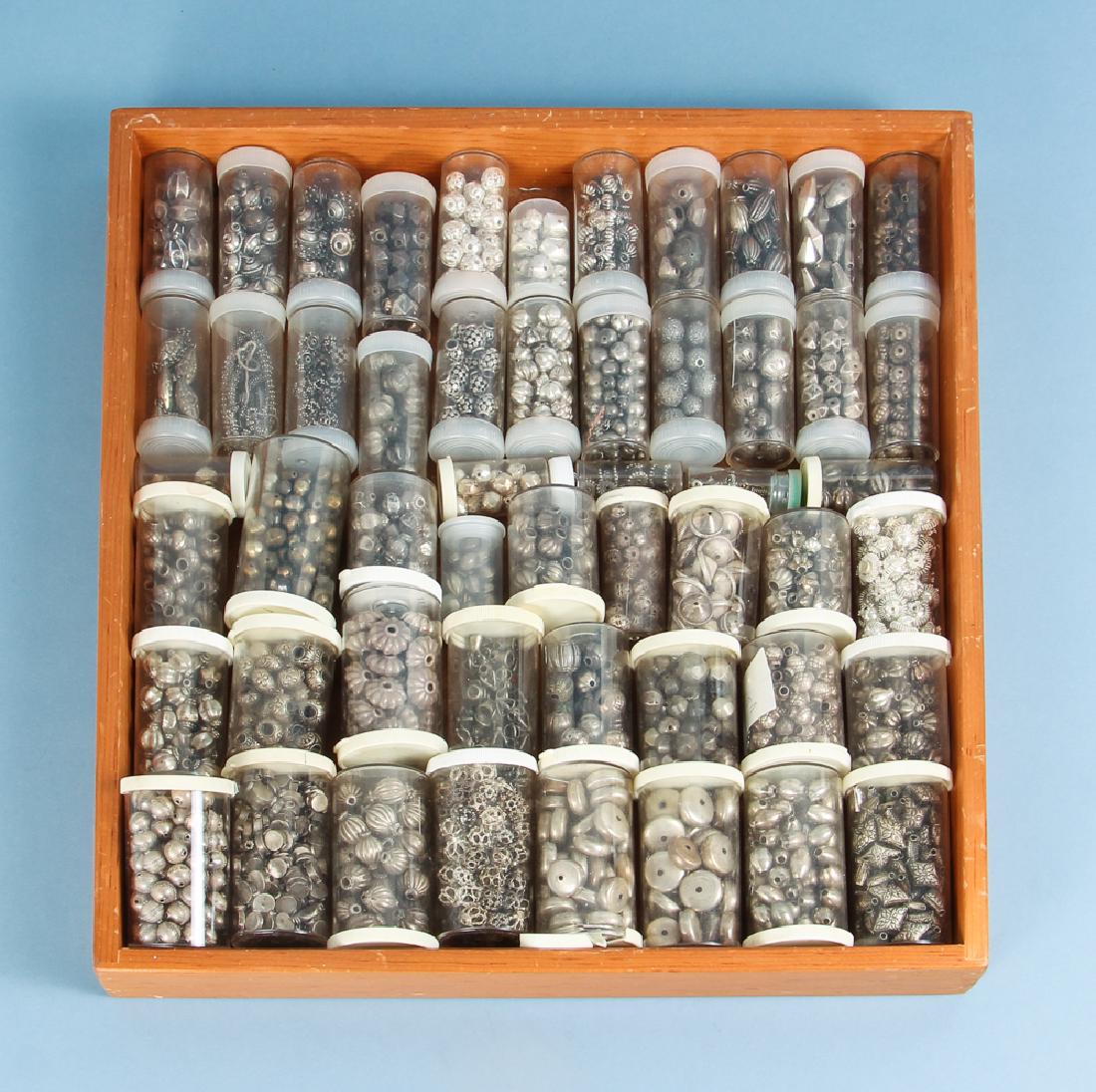 Large Group Silverplated Brass Indian Beads (1 of 10)