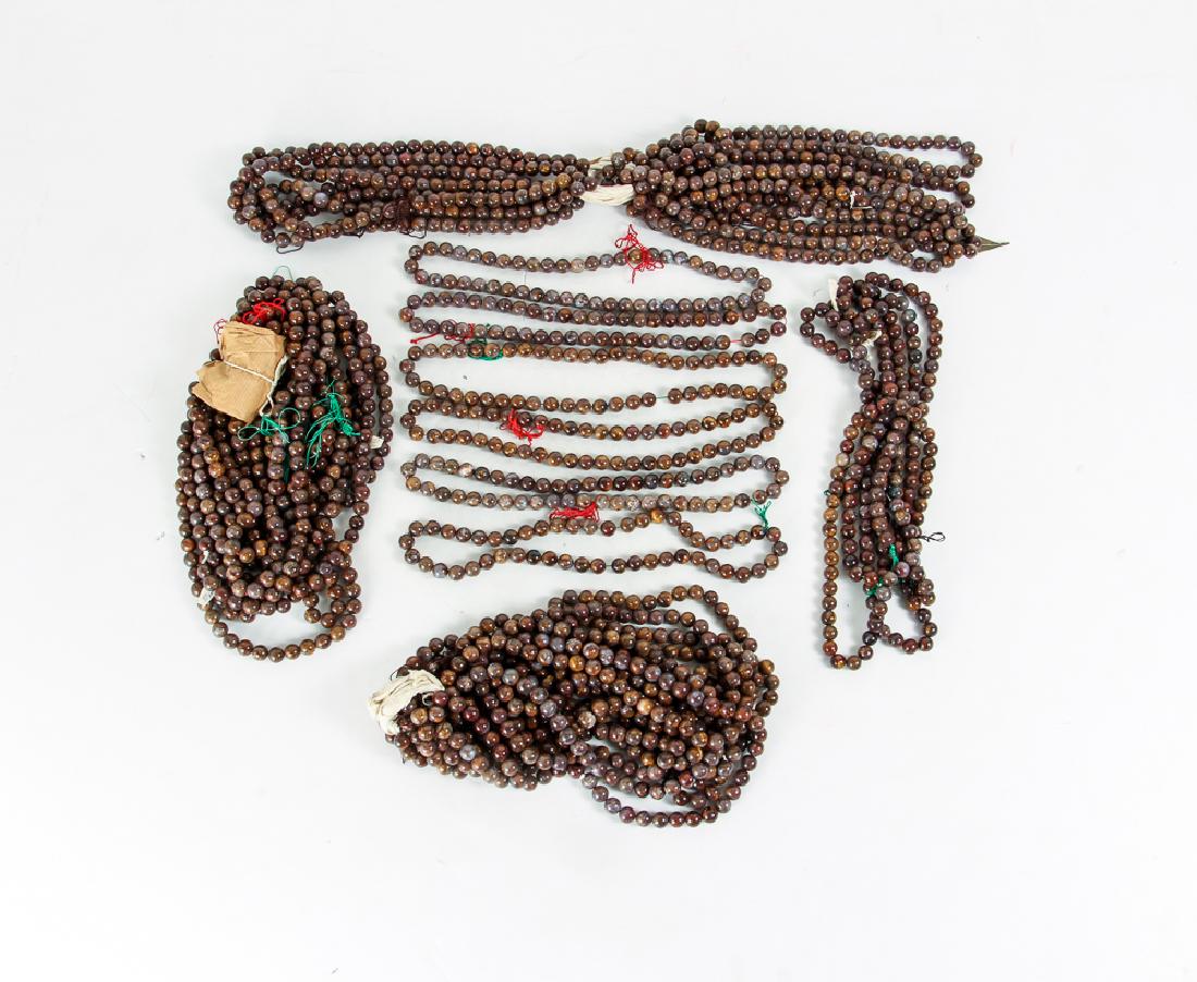 Large Group of Brown Agate Beads (1 of 6)