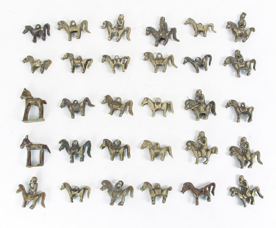 Large Group of Brass Horse and Riders (1 of 7)