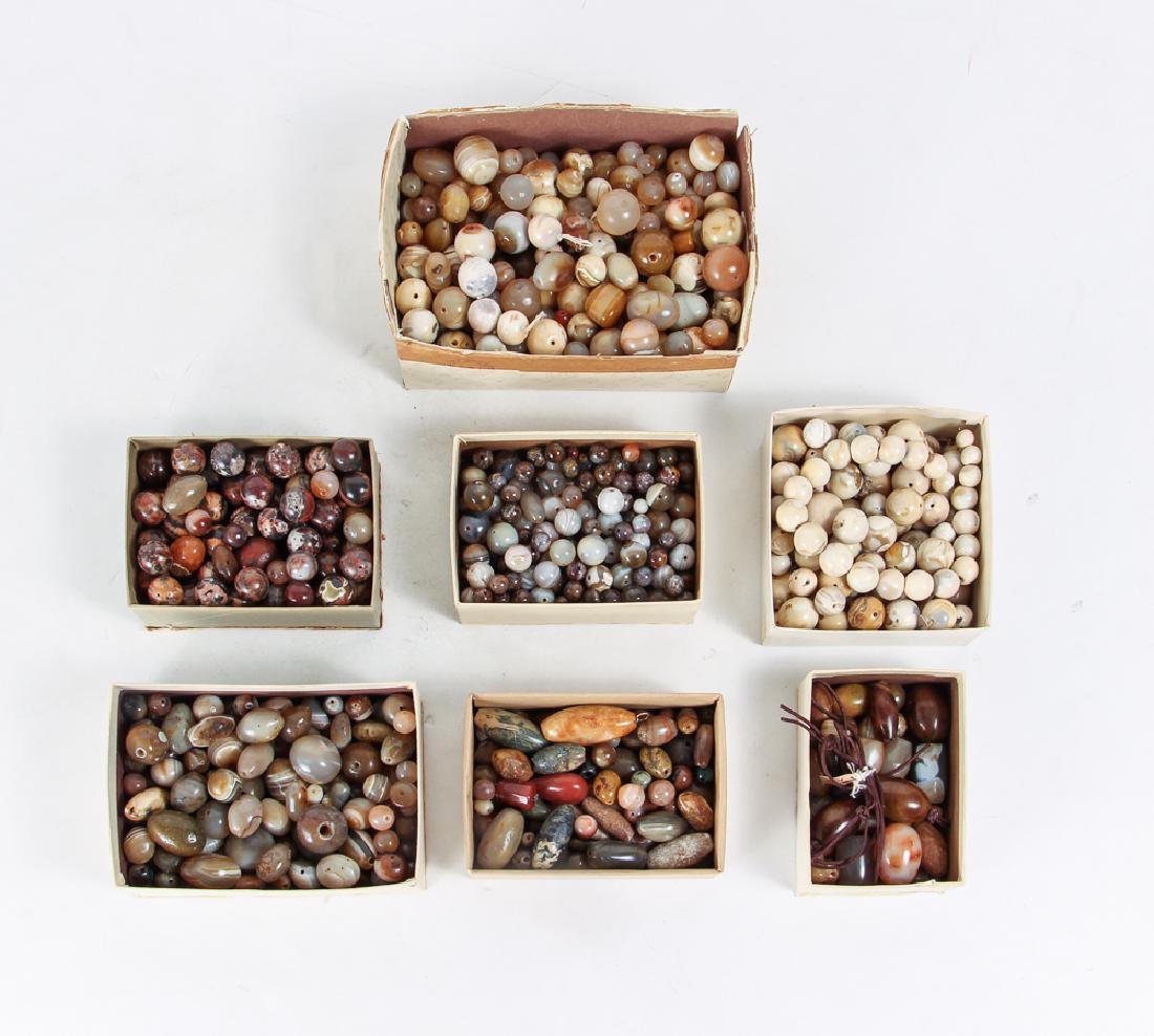 Large Group of Agate and Related Beads (1 of 9)