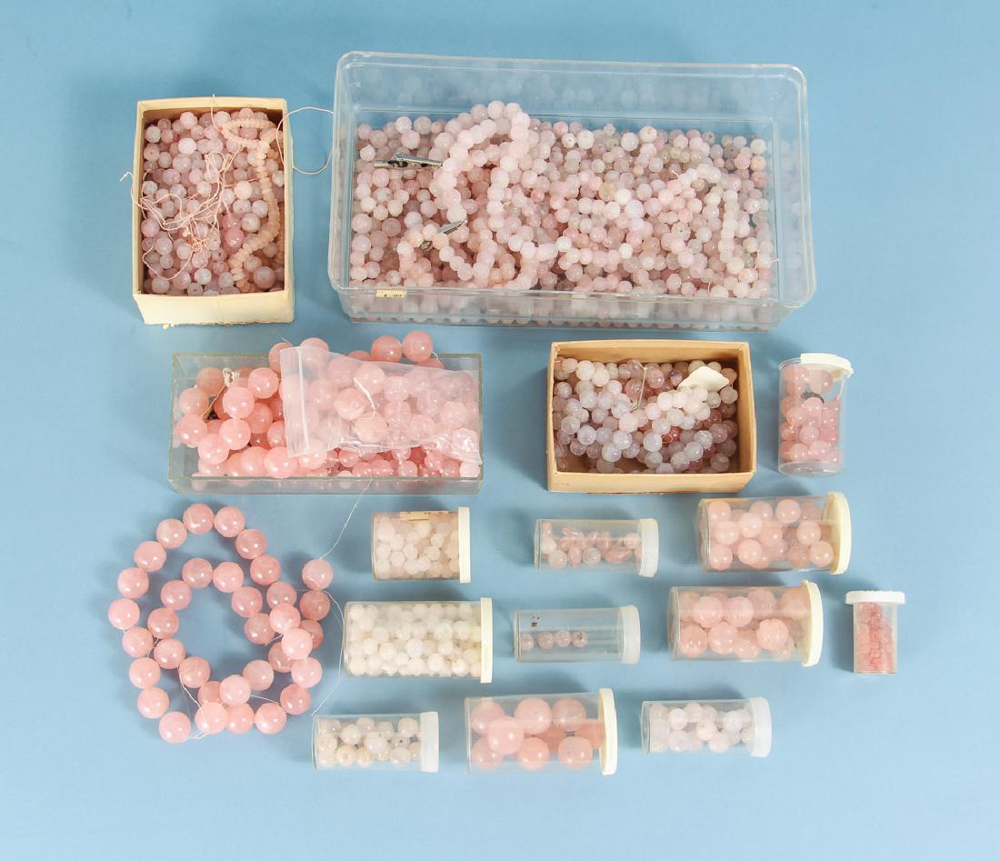 Large Group of Rose Quartz Beads (1 of 6)