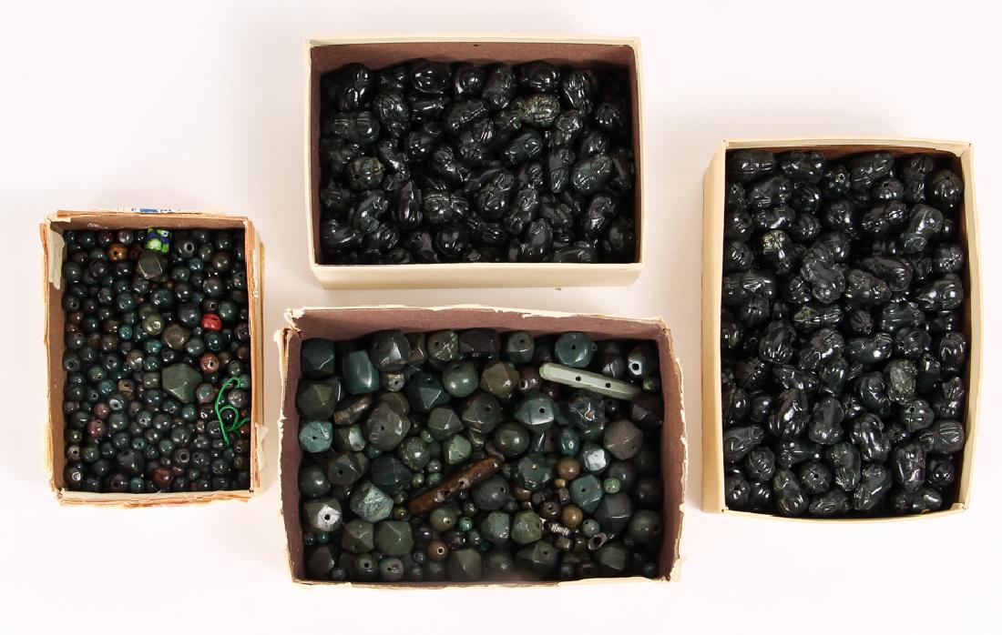 Large Group of Dark Green Jasper Mineral Beads (1 of 6)