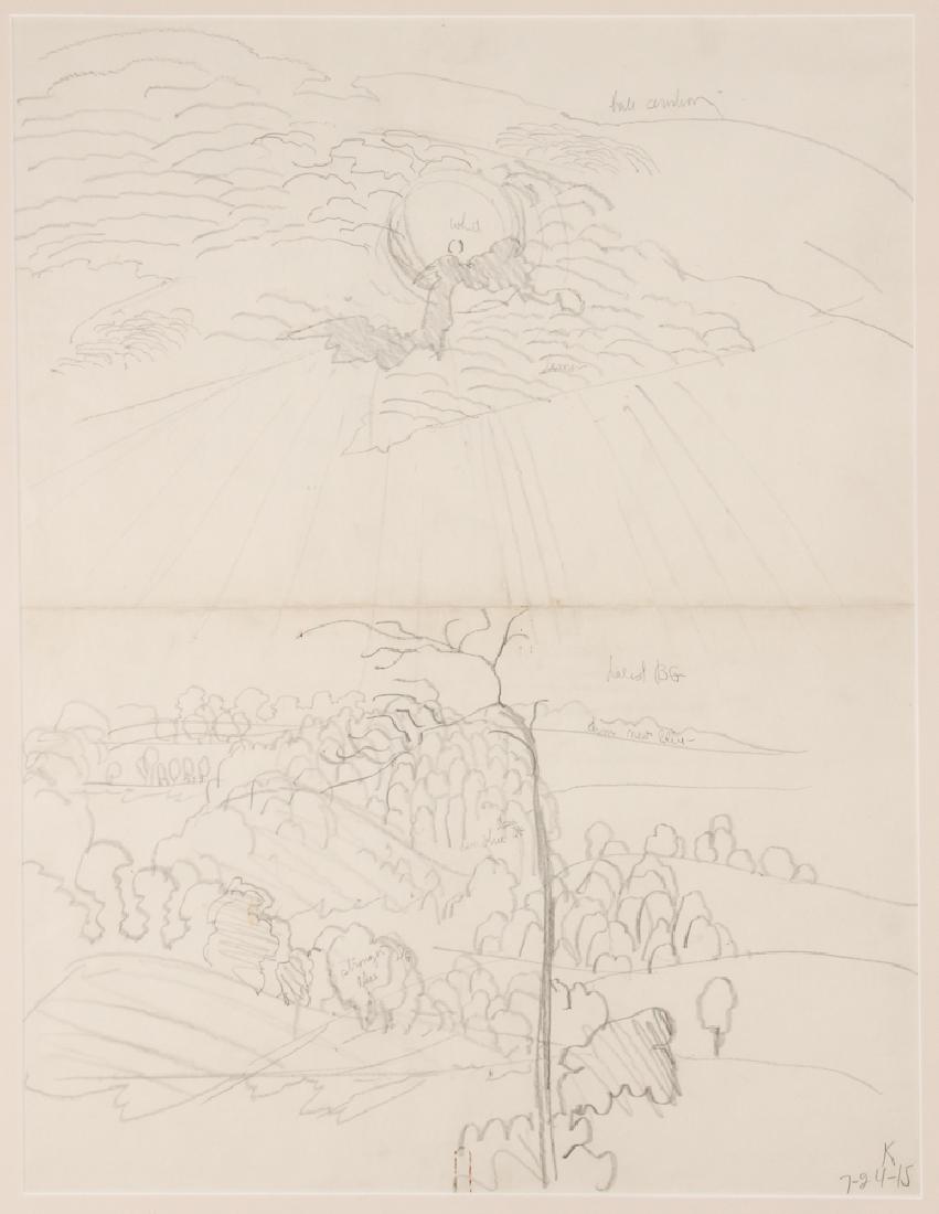 Charles Burchfield 1915 2-sided  pencil  Landscape (1 of 7)
