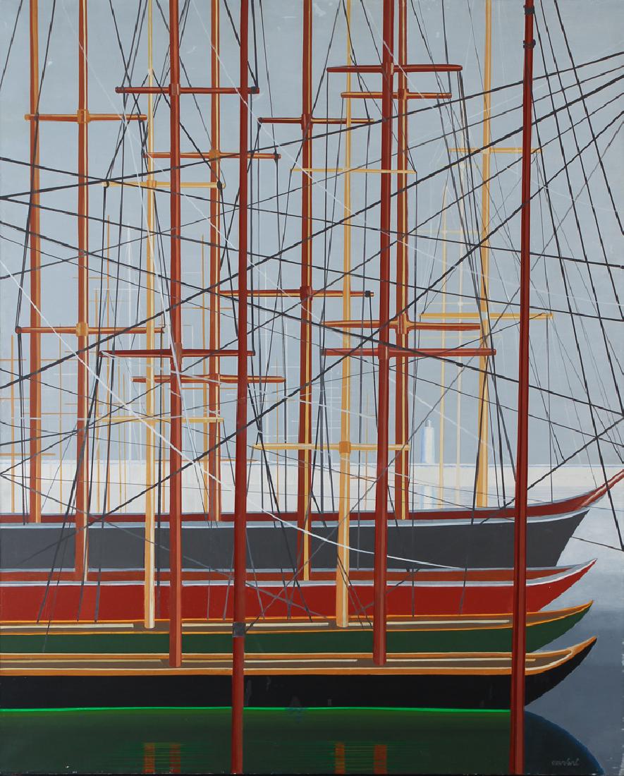 Amedee  Ozenfant  1947 painting Ships at Port (1 of 10)