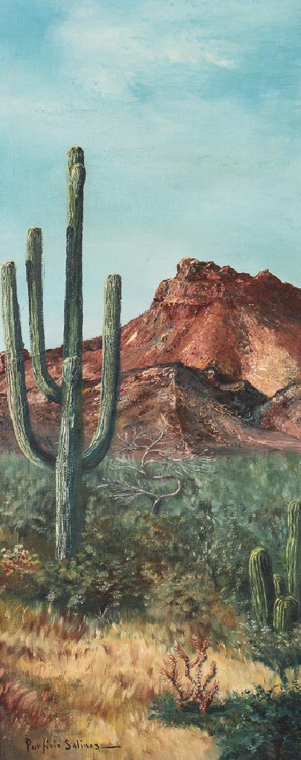 Porfirio Salinas Desert Landscape Oil on Board (1 of 7)