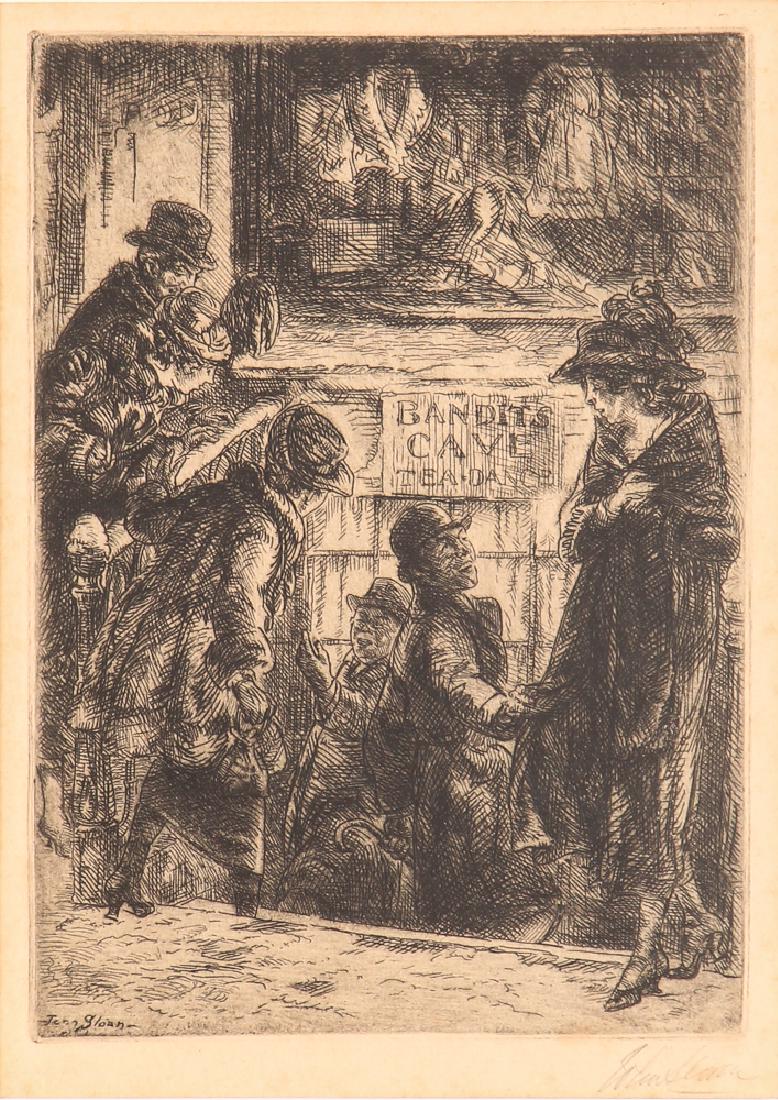 John Sloan 1920 etching Bandit's Cave (1 of 7)