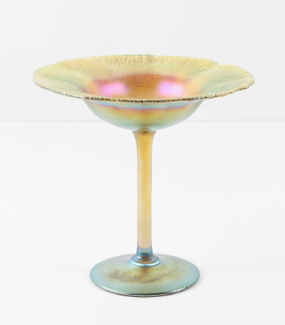Tiffany Favrile Tall Glass Compote (1 of 6)