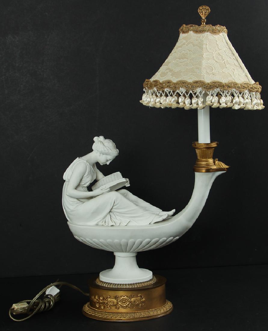 After Antonio Canova Parian Ware Lamp (1 of 8)