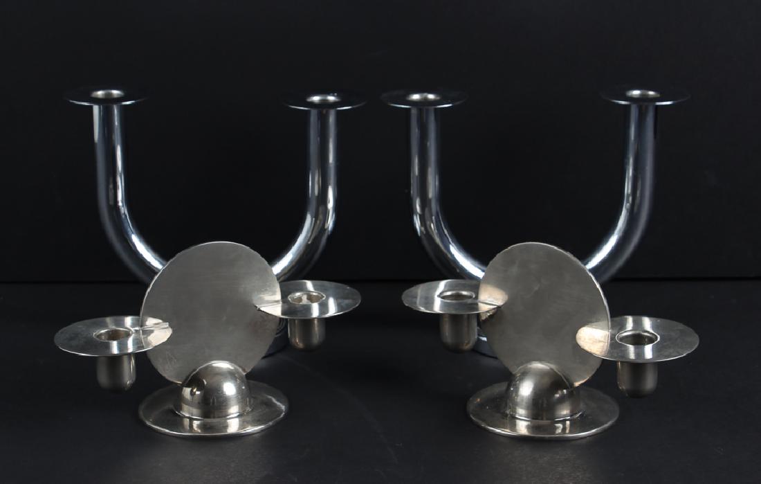 Two Pair Chase Chrome Art Deco Candelabra (1 of 7)