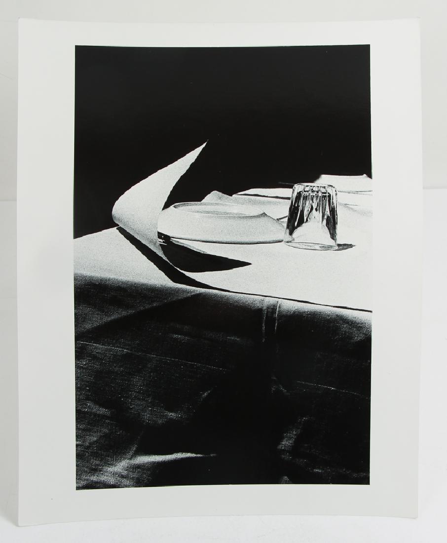 Ralph Gibson 1972 silver print Untiled (White: Gibson, Ralph (American, born 1939, Los Angeles, CA.), Untitled (White Tablecloth Wind) 1972, gelatin silver print, 12.4 x 8 inches, signed and dated on photograph reverse, Gibson is best known for hi