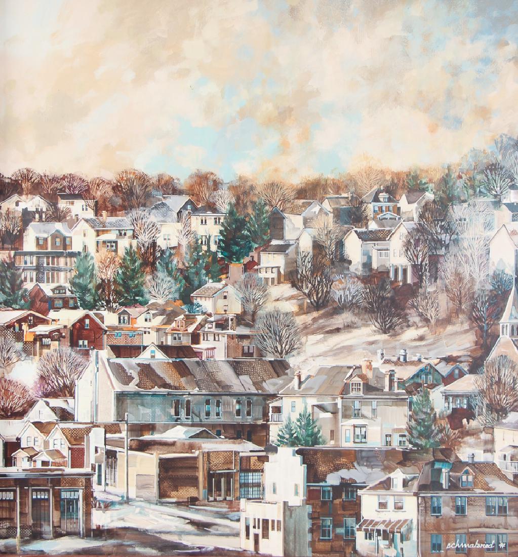 Robert Schmalzried painting Housing in North Hills (1 of 6)