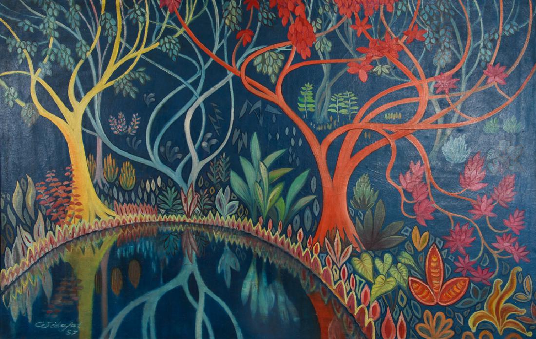 Attributed to Haji Widayat 1957 Untitled Fantastical (1 of 9)