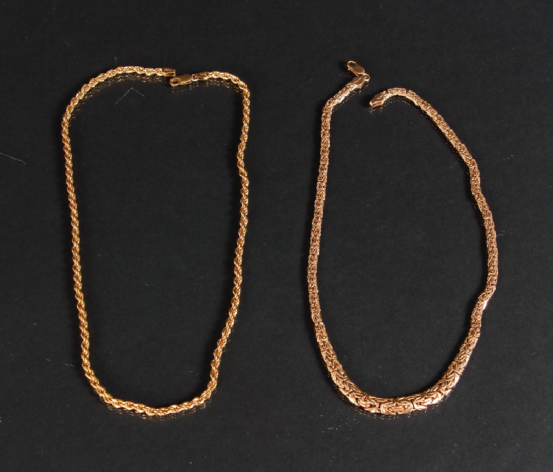 Two Gold Chain Necklaces (1 of 7)