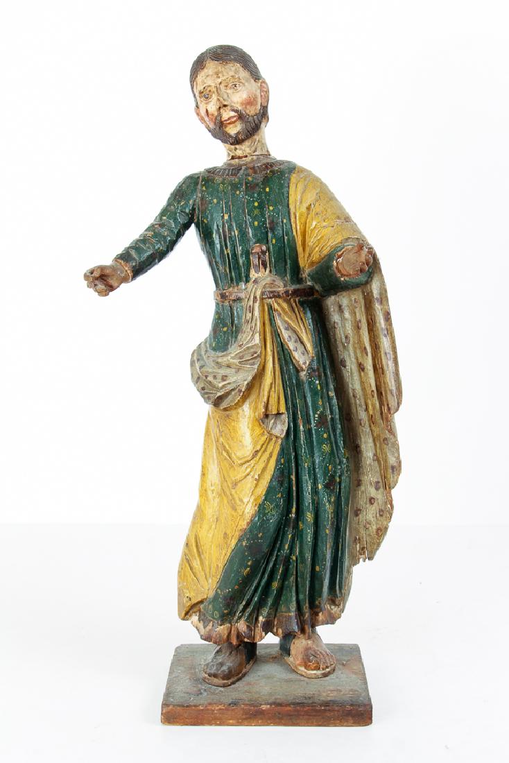 Mexican Santos Figure with vintage polychrome finish (1 of 9)