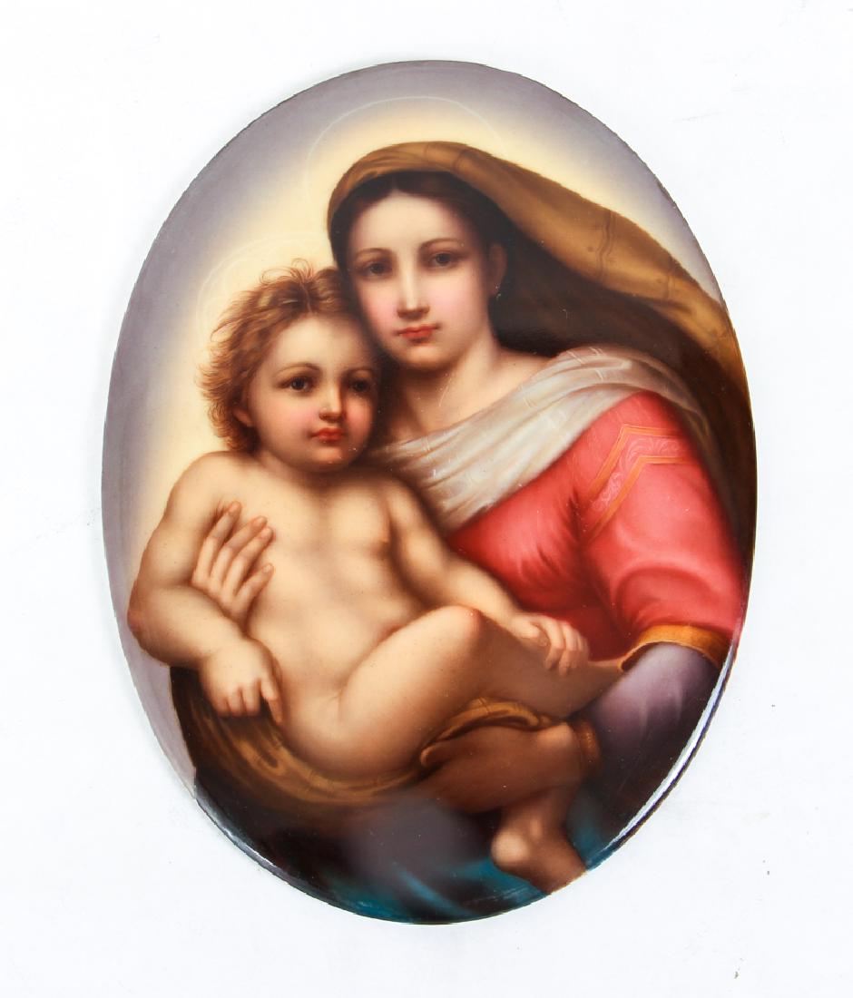 Madonna and Child Dresden Painting on Porcelain (1 of 8)