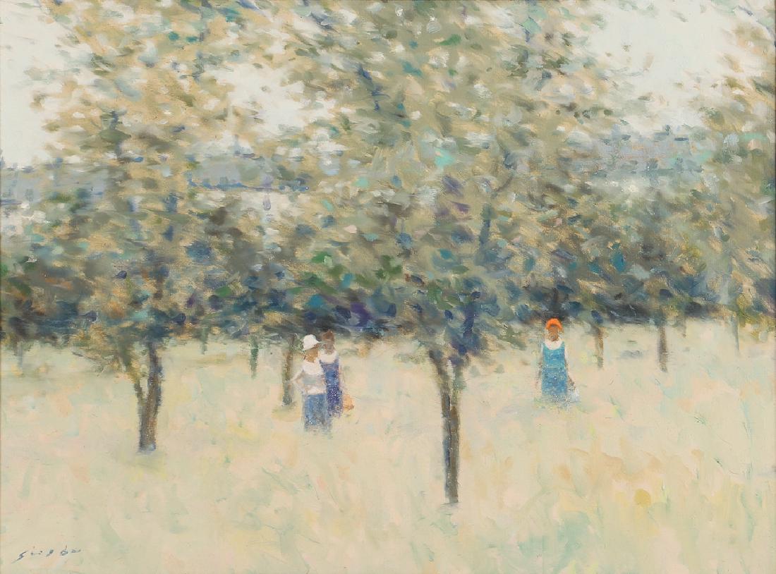 Andre Gisson Family in Park Painting (1 of 7)