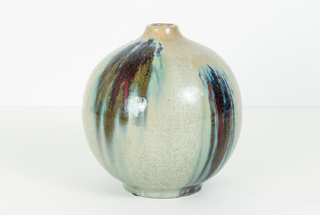 Studio Art Pottery Stoneware Ball Vase (1 of 6)
