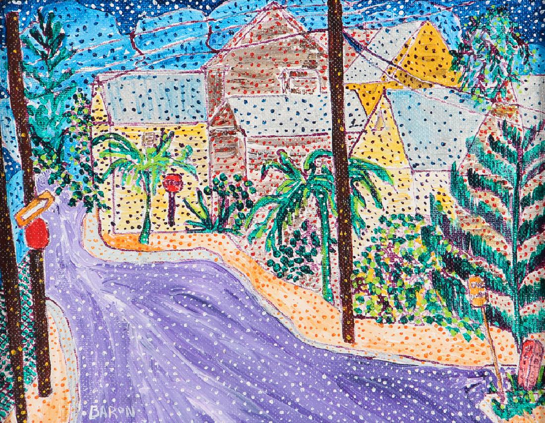 Jack Baron painting Street in Key West