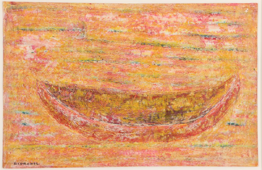 Rafael Coronel encaustic drawing Melon Slice (1 of 7)