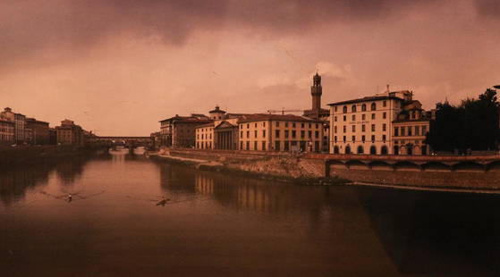 Aaronel deRoy Gruber Ponte Vecchio Italy Photo: Gruber, Aaronel deRoy (American, 1918-2011), Ponte Vecchio, Italy, chromogenic color print, circa 1989, edition 1/10, printed circa 2012, label on reverse for Janet Borden, Inc. Macduff Everton, 16 x