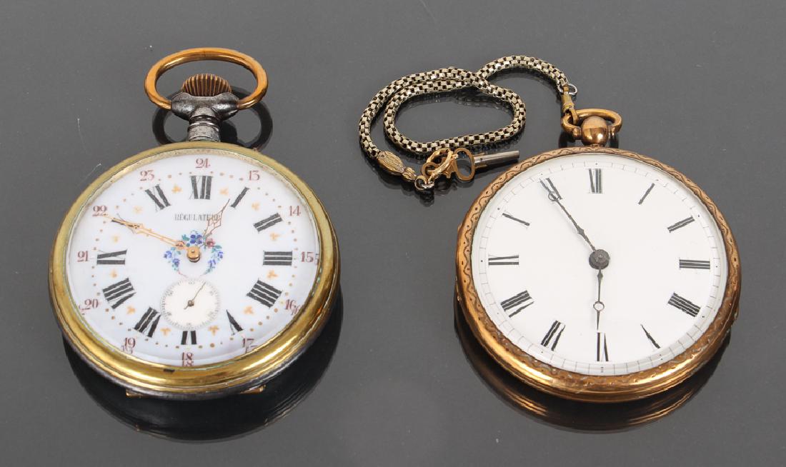 Two Large Pocket Watch Style Clocks (1 of 12)
