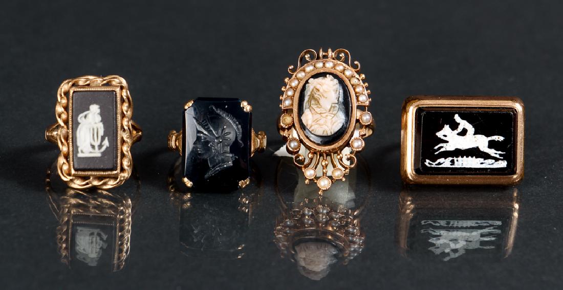 Four Victorian or Edwardian Gold Rings (1 of 9)