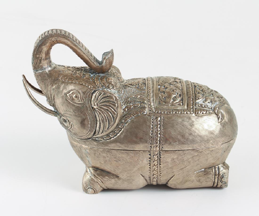 Asian Silver Elephant Form Box (1 of 6)