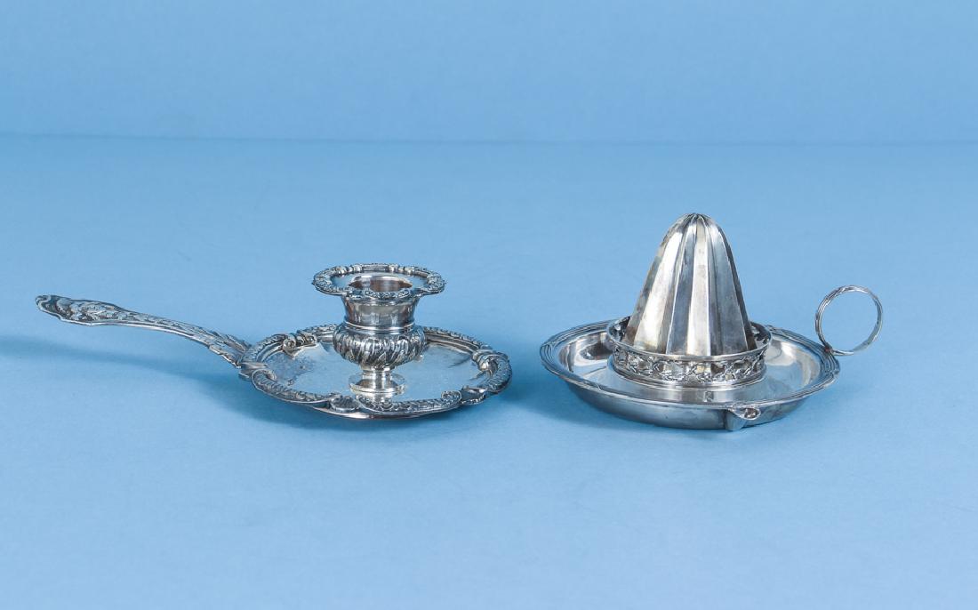 Antique French Sterling Silver Juicer and Candlestick (1 of 9)