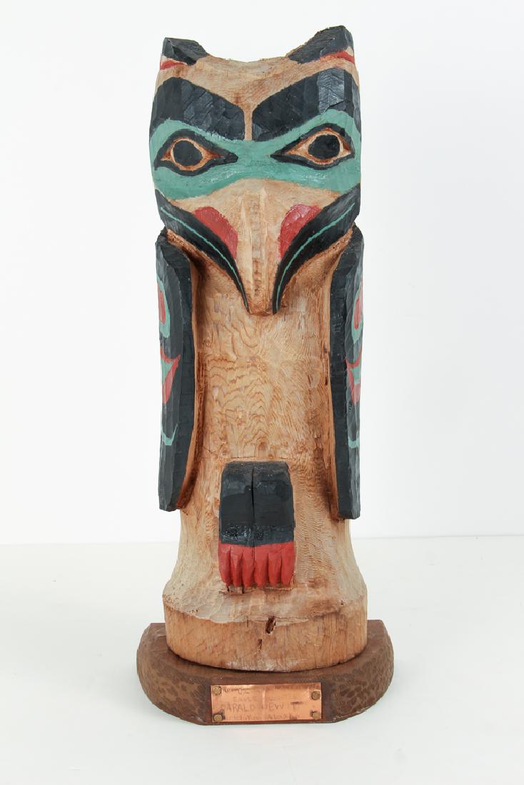 J. Darald Dewitt, Tlingit carver small totem Eagle (1 of 7)